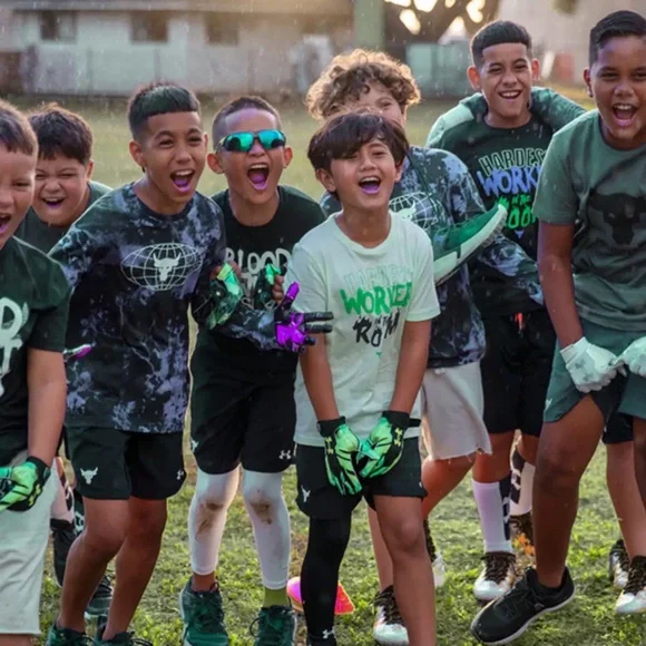 UNDER ARMOUR • Boys Project Rock Brahman Globe Long Sleeve Shirt - Picture 5 of 5